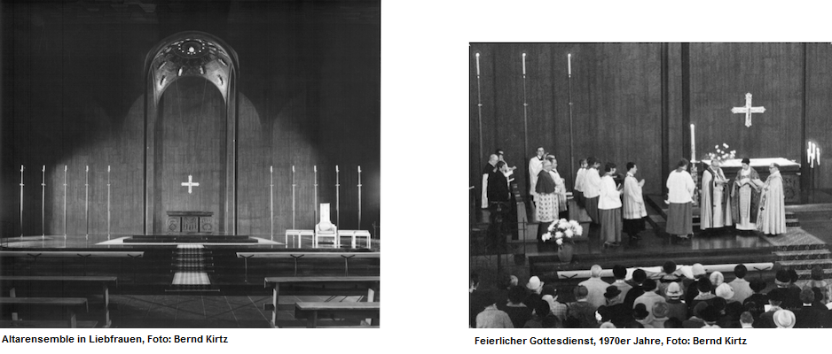 Altarensemble und feierlicher Gottesdienst