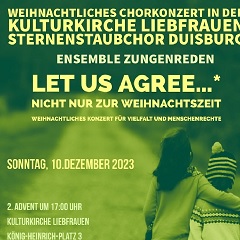 Veranstaltungsplakat 'Let us agree' (Ausschnitt)