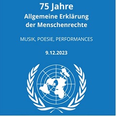 Veranstaltungs-Flyer 'Des Menschen Recht' (Ausschnitt)