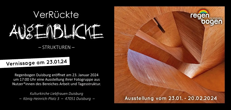 Regenbogen-Ausstellung und -Vernissage: Flyer