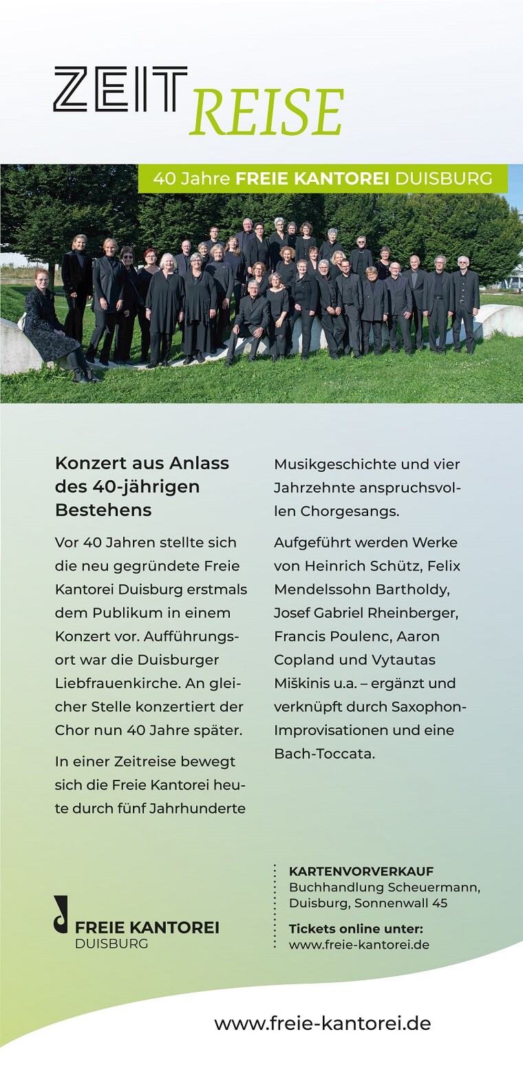 Freie Kantorei - Jubiläumskonzert - Plakat - Rückseite